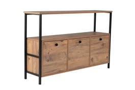 Nordure Consola Pino Atlántico Negro 120x77x29.5 cm